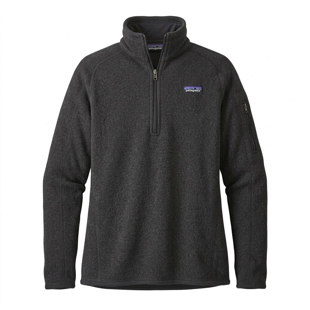Patagonia Better Sweater 1/4 Zip Gray Fleece Knit Sweater Women Size M